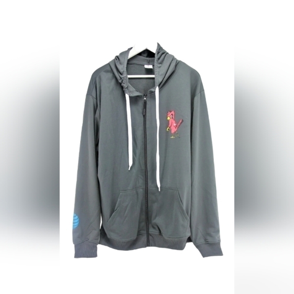 St Louis Cardinals hooded zip sweatshirt adult AT&T Logo - Picture 2 of 13